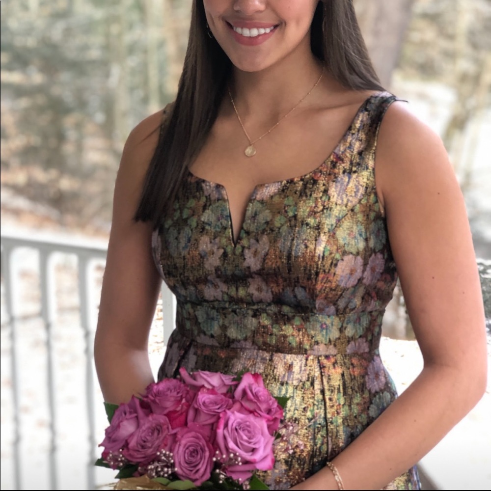 Anthropologie Metallic Dress